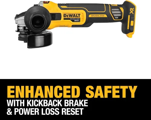 Miniatura 5 de DEWALT Amoladora angular MAX* XR de 20 V con freno de retroceso, interruptor deslizante, 4-1/2 pulgadas, solo herramienta (DCG405B)