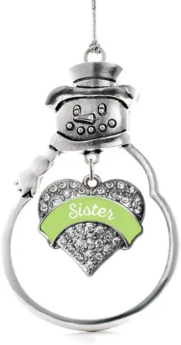 Miniatura 63 de Colgante de plata con diseño de Detroit con forma de corazón y muñeco de nieve con circonitas cúbicas