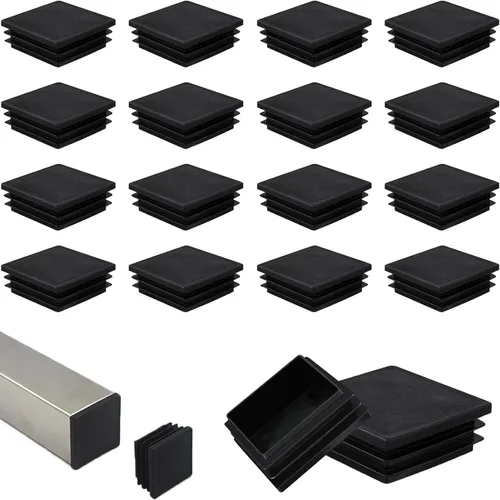 Miniatura 8 de Paquete de 8 tapones de tubo, inserto de plástico cuadrado de 2 pulgadas, tapas de extremo cuadradas para poste de tubo, patas de silla