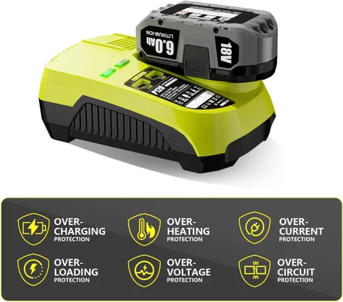 Miniatura 4 de DSANKE P120 - Cargador de batería de repuesto para cargador Ryobi ONE+ P117 P118 P119 NiCd NiMh de iones de litio P100 P101 P102 P103 P105 P107 P108