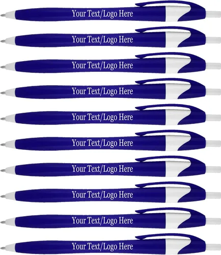 SyPen Bolígrafos personalizados con tu logotipo o texto personalizado, paquete de 500 unidades a granel para negocios, fiestas y eventos, bolígrafos
