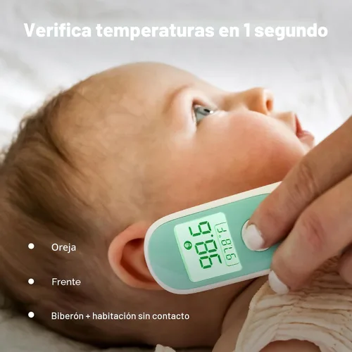 Miniatura 2 de Termómetro Frida Baby, termómetro infrarrojo 3 en 1 para oído, frente y sin contacto, termómetro de fiebre para bebé, lactantes, niños pequeños