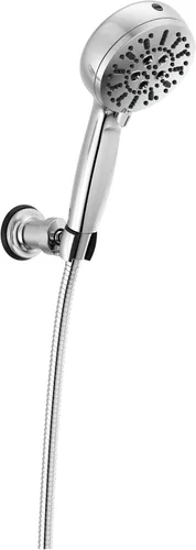 Miniatura 10 de Delta Lumicoat Chrampagne Bronze 55884-CZ-PR - Cabezal de ducha de mano y manguera de montaje en pared dorado cepillado de 7 ajustes con espray