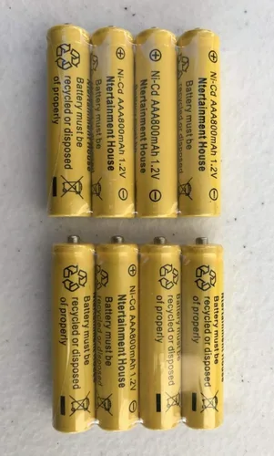 Miniatura 8 de 8 piezas tamaño 1.2V AA (300/600/800mAh) o AAA (600mAh/800mAh) y batería recargable Ni-Cd/Ni-MH para luz solar y dispositivos solares