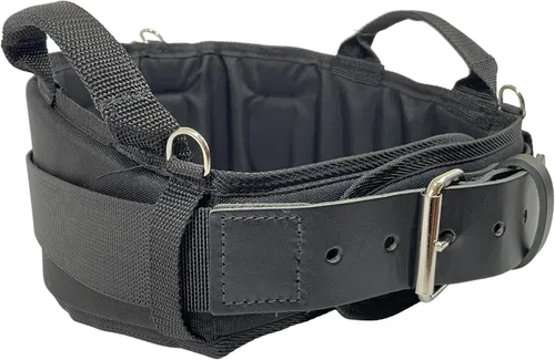 Miniatura 4 de Boulder Bag MAX Comfort - Cinturón de herramientas de soporte para espalda, color negro, hebilla de metal con punta de cuero