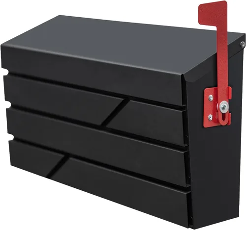 Miniatura 9 de Buzón de montaje en pared para casa exterior, buzón de gran capacidad con caja de depósito, caja postal de acero galvanizado y metal a prueba