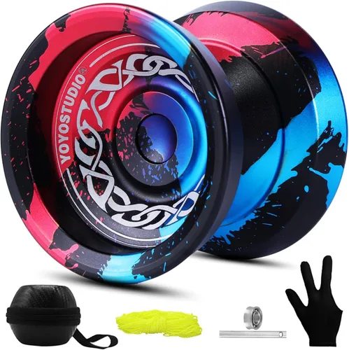 Miniatura 12 de YOYOSTUDIO F25 Finger Spin Yoyo Yoyo profesional sensible para niños de 8 a 12 años, yoyo profesional para adultos con kit de accesorios de yoyos