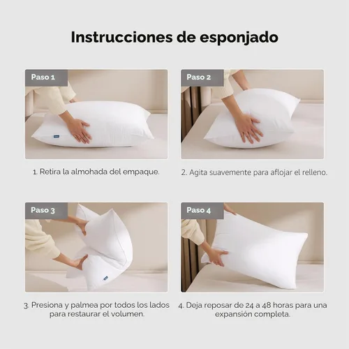 Miniatura 9 de Bedsure - Juego de 2 almohadas estándar para dormir, tamaño estándar para cama, suaves y con soporte, calidad de hotel, relleno original alternativo