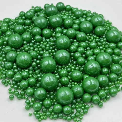 Miniatura 4 de Sentovac Green Pearls - Mezcla de chispas Gránulos comestibles para pasteles, 1 botella de 4.23 onzas / 4.23 oz para bodas, fiestas, hornear