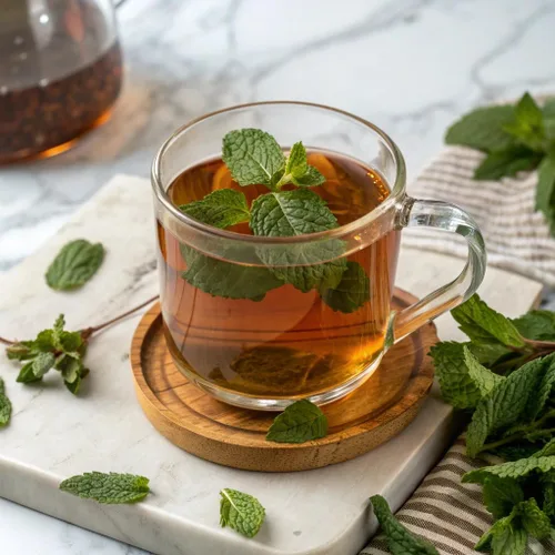 Miniatura 4 de Pink Stork - Té de fertilidad para la concepción y el equilibrio hormonal con menta orgánica, Vitex y hoja de frambuesa roja, sin cafeína, menta
