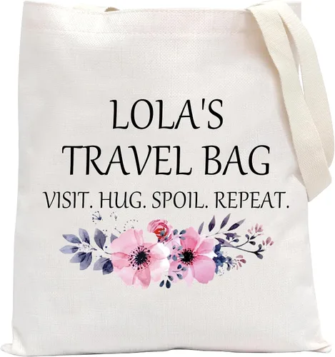 POFULL Bolsa de viaje Lola - Regalo de cumpleaños, visita, abrazo, repetición de estropeo, bolsa de cosméticos, Bolso tote de viaje de Lola, Grande