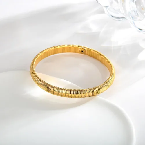 Miniatura 6 de CLASSYZINT Pulsera ajustable para mujer, chapada en oro de 14 quilates, pulsera de varias capas para mujer, pulsera abierta de oro, pulsera ancha