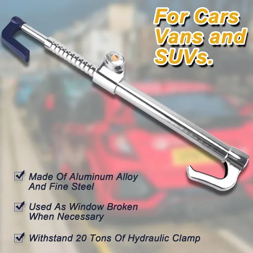 Miniatura 6 de Tevlaphee Cerradura Universal de Freno para Volante Antirrobo Retráctil de Doble Gancho Cerradura de Pedal de Embrague para Coche Camión SUV
