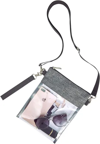 Miniatura 11 de USPECLARE Bolsa transparente aprobada para estadios, bolsa cruzada transparente para trabajo, conciertos y deportes