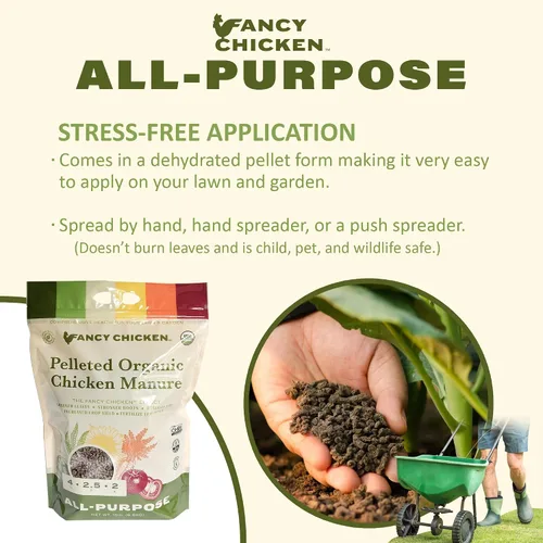 Miniatura 2 de Abono multiusos Fancy Chicken - 5 libras de estiércol orgánico de pollo en bolitas y seco Alimento vegetal totalmente natural Ideal para plantas