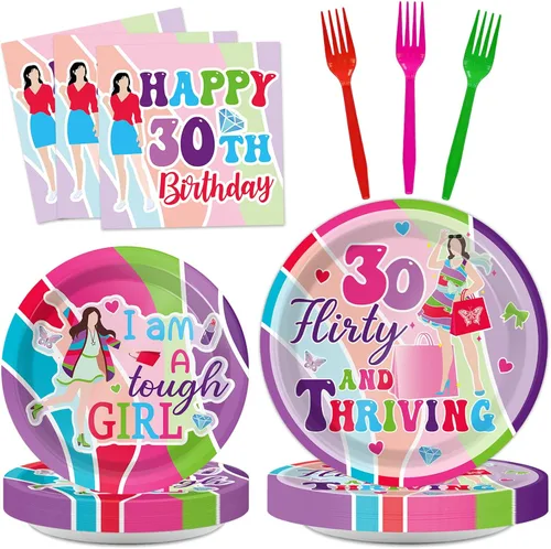Miniatura 27 de 96 piezas de decoraciones de vaquera, suministros de fiesta, platos de papel con estampado de vaca, platos y servilletas desechables occidentales
