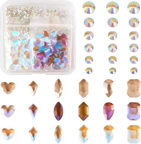 Miniatura 15 de Craftdady 5500 diamantes de imitación de cristal facetado de 0.079 pulgadas, 11 colores puntiagudos en la parte posterior, piedras natales