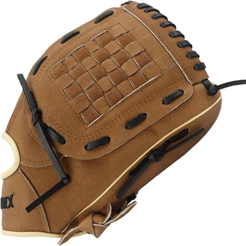 Miniatura 2 de PHINIX Guantes de béisbol juveniles de piel de cerdo múltiples estilos de 11 a 12 pulgadas Marrón claro