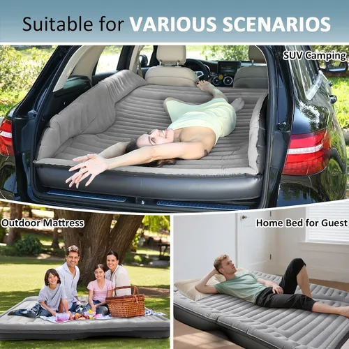 Miniatura 6 de Colchón de aire autoinflable para SUV con bomba eléctrica integrada, colchón de aire de coche para maletero, colchón portátil para automóvil