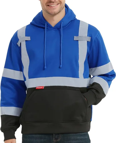 Miniatura 13 de ProtectX Hi Vis - Sudadera con capucha para hombres y mujeres, de alta visibilidad, reflectante, con bolsillos, para construcción, trabajo, clase 3