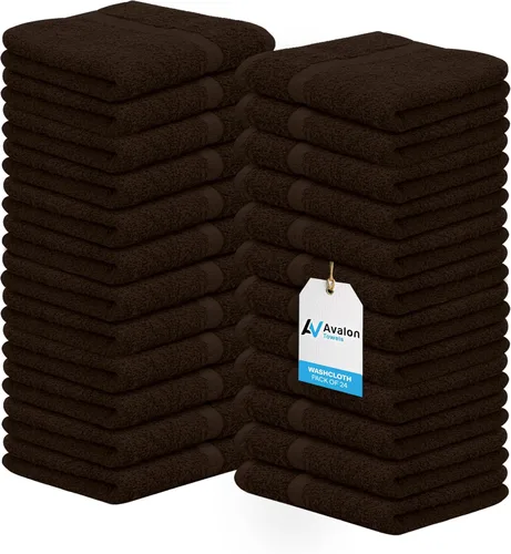 Miniatura 14 de Avalon Towels Toallitas de Algodón – (Paquete de 24) Tamaño 12x12 Pulgadas, 100% Algodón Hilado en Anillo, Toallitas Faciales Suaves y Absorbentes