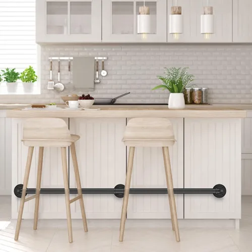 Miniatura 8 de Barandilla Industrial de 1 Pie para Escaleras con Montaje en Pared, Pasamanos de Escalera con Tubo de φ1.3" para Escalones, Barra de Agarre