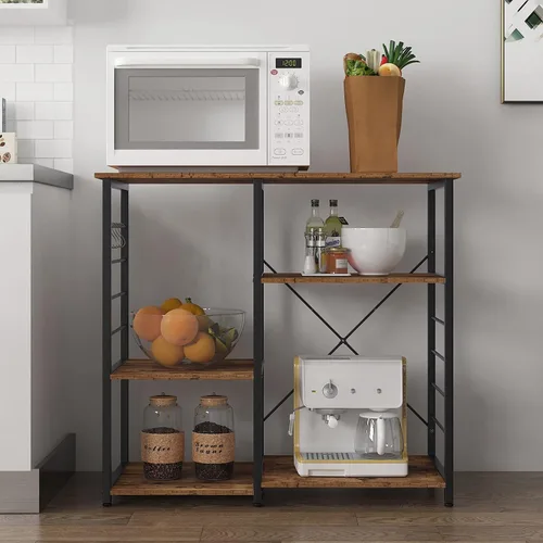 Miniatura 7 de soges Estante de cocina para panadero, soporte para horno de microondas, múltiples capas de almacenamiento de cocina, estante de estación