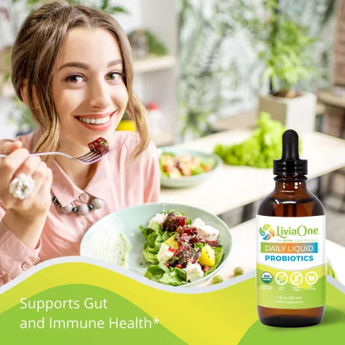 Miniatura 3 de LiviaOne Probióticos líquidos diarios, probióticos veganos orgánicos certificados por USDA, sin alérgenos y sin gluten para mujeres y hombres, sin