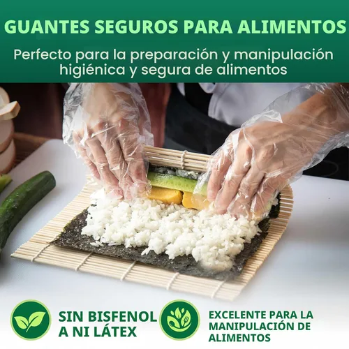 Miniatura 2 de Keppi 100 unidades de guantes desechables - libres de BPA y látex - guantes desechables sin látex - para manejo de alimentos - seguros para Guantes