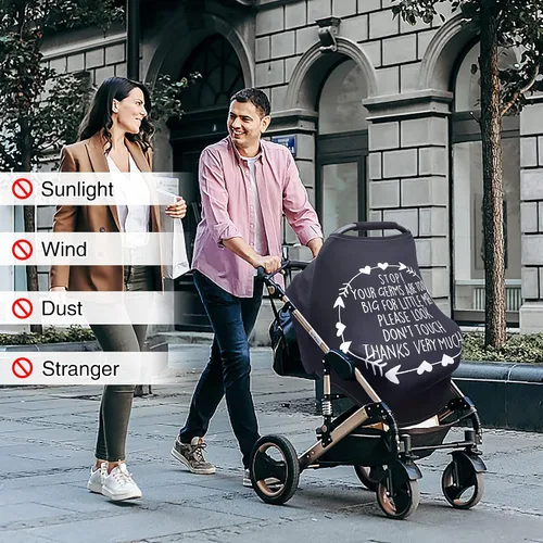 Miniatura 4 de Metplus Funda de asiento de automóvil sin contacto para bebés, fundas de lactancia para mamá, bufanda de lactancia, toldo multiusos para asiento