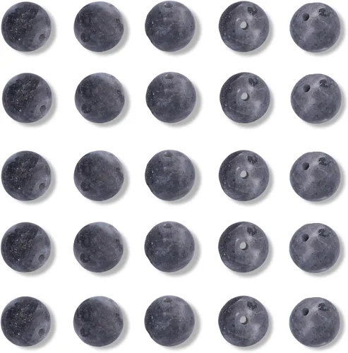 Miniatura 10 de 100 cuentas de jade birmano liso natural de 0.236 pulgadas (0.236 in), cuentas redondas sueltas de piedras preciosas para fabricación de joyas