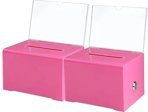 Miniatura 7 de Boleta de colección de donaciones, boletín y dibujo, votación o comentario, caja de sugerencias de oficina y recaudación de fondos, 6.25 x 4.75 x 4