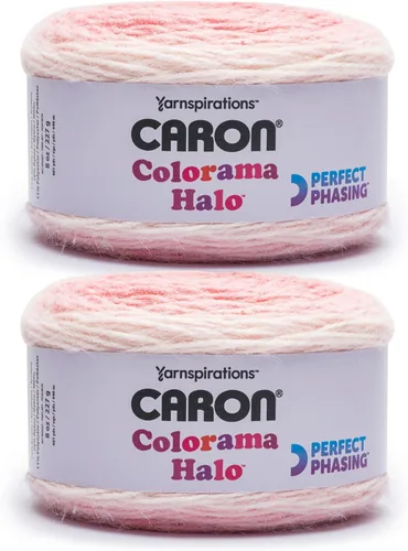 Miniatura 14 de Caron Colorama Halo Cake Ultra Marine Hilo - Paquete de 2 unidades de 8oz/226.79g - 71% acrílico, 18% nailon, 11% poliéster, #5 grueso, 60 yardas