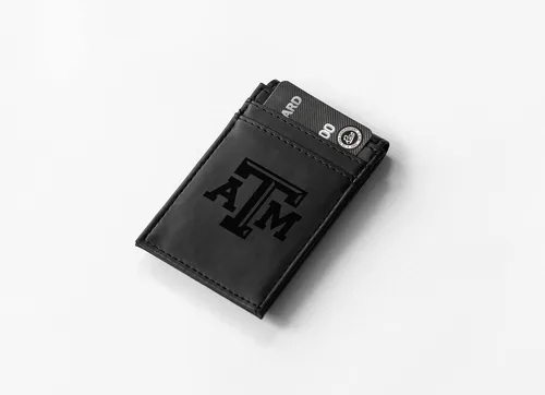 Miniatura 2 de Cartera de bolsillo frontal grabada con láser NCAA - Compacta/Cómoda/Delgada