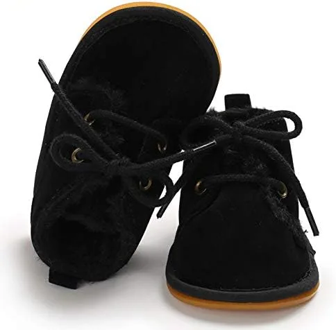 Miniatura 5 de Meckior Botar para aprender a caminar unisex, para niños y niñas, recién nacidos, terciopelo, suela de goma, zapatos antideslizantes