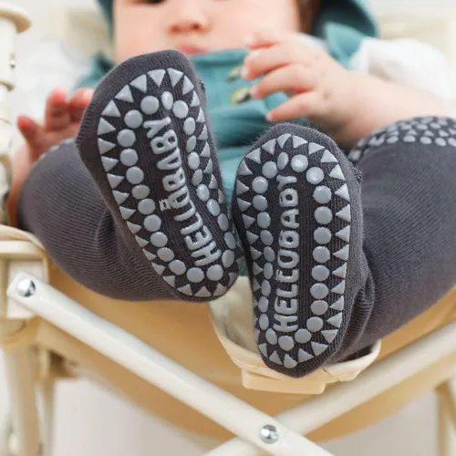 Miniatura 6 de Calcetines antideslizantes para bebés y niños de 0 a 3 años de edad, calcetines antideslizantes para niños y niñas, 6 pares