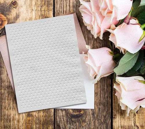 Miniatura 3 de ALIBBON Carpetas de plástico con puntos para hacer tarjetas, carpetas de relieve de fondo de puntos para álbumes de recortes, carpetas de plantillas