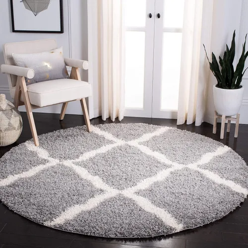 Miniatura 60 de Safavieh - Dallas Shag Collection SGD257A - Alfombra de área con diseño de enrejado de 10 x 14 pies