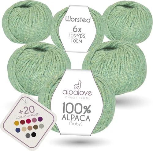 Miniatura 19 de Set de Lana Abultada (6 x 50 g) Súper Suave de Alpaca Bebé para Tejer Antracita 300 Metros