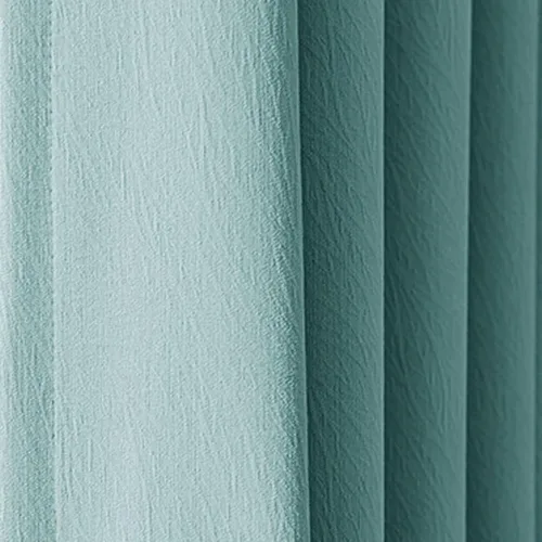 Daesar Bedroom Blackout Curtains 72 Inch Length, Polyester Eyelet Thermal Insulated Curtains Thickened Solid Jacquard Texture Green Blackout Curtain