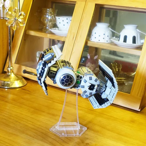Miniatura 5 de Soporte de exhibición para LEGO 75393 9493 75273 75301 75102 75218 X-wing Starfighter, 75347 TIE Bomber, 75316 Mandalorian Starfighter Kit, pantalla