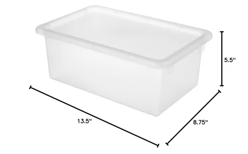 Miniatura 5 de ECR4Kids Cubo de almacenamiento con tapa, organización multiusos, surtido, 10 piezas