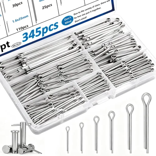 Miniatura 8 de 105 pines de chaveta de acero inoxidable 304 7 valores R Pasador de chaveta utilizado para sistema de bloqueo de enganche, camiones, motor