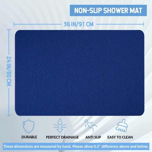 Miniatura 156 de Hargiis - Tapete antideslizante de secado rápido para tina y ducha, tapete exfoliante para pies, para baño, cocina u hotel, beige, 24 x 16 pulgadas