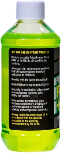 Miniatura 4 de TSI Supercool P100-8D Aceite PAG Viscosidad 100 con tinte U/V 8 onzas 1-Pack