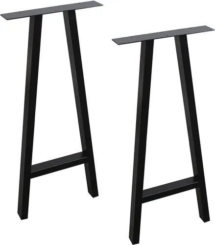Miniatura 22 de MBQQ Patas para muebles de 15.7" de altura 17.7" de ancho, tubo cuadrado rústico decorativo, patas de mesa de metal resistente, patas de escritorio