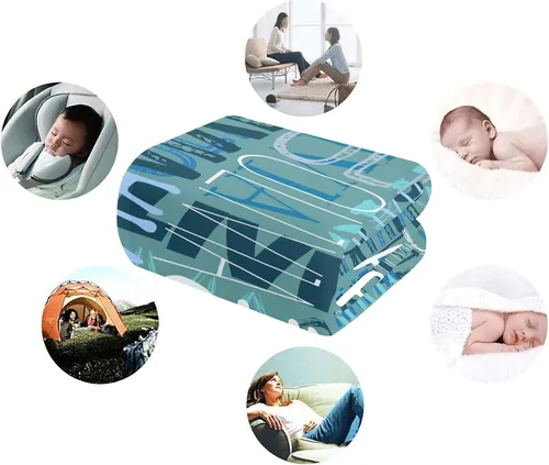 Miniatura 6 de Manta Personalizada Manta de Tiro Personalizada Mantas con Nombre Regalos Personalizados para Mujeres Hombres Niños Bebés Niños Niñas