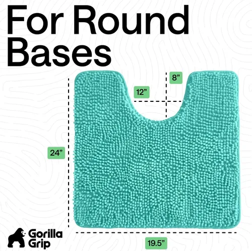 Miniatura 466 de Gorilla Grip - Tapete de baño de felpilla gruesa, suave y absorbente, secado rápido, de microfibra, con reverso de caucho, para piso de ducha, Nube
