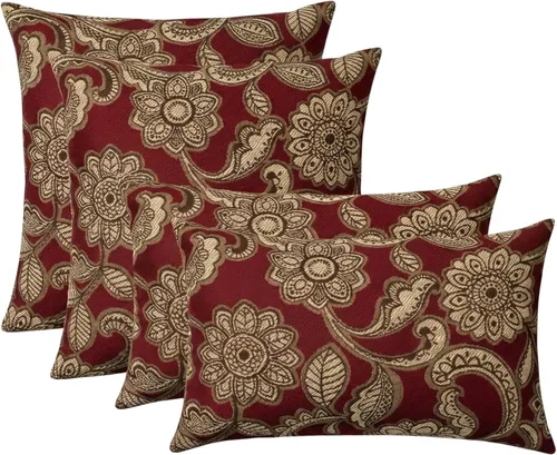 Miniatura 21 de RSH DECOR: Sunbrella Lumbar & Square Pillows Set of 4 20" x 12" & 17" x 17" Water & Fade-Resistant Fabric Outdoor Throw Pillows for Patio