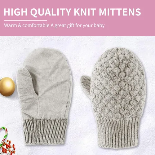 Miniatura 74 de Guantes de punto para bebés, niños y niñas, guantes de invierno para recién nacidos, guantes de 0 a 3 años